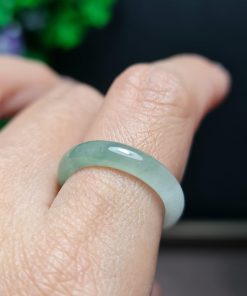 Nhẫn Ngọc Phỉ Thúy Jadeite A Bản 5mm Thiên Nhiên Cho Nữ Giá Tốt Tại Mingems