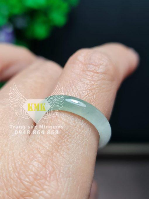 Nhẫn Ngọc Phỉ Thúy Jadeite A Bản 5mm Thiên Nhiên Cho Nữ Giá Tốt Tại Mingems