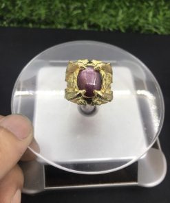 Nhẫn Vàng 18k Hình 4 Con Cá Chép Đính Ruby Thiên Nhiên Sao Phi Rất Đẹp Và Phong Thủy