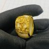 Nhẫn Rồng Ngậm Ngọc Saphia Vàng Thiên Nhiên Vàng 18k-610 Gắn Ngọc Ngà Trắng Siêu Hồng