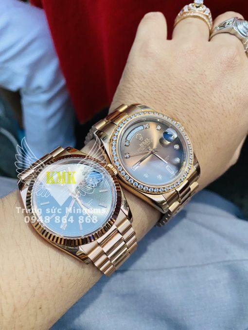 Đồng Hồ Rolex Vàng Hồng 18k Size 36-40 Siêu Độc Rẻ Hiện Nay Tại Mingems