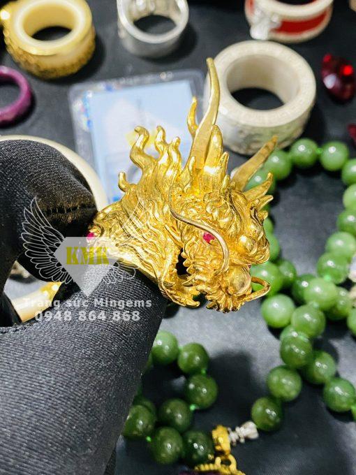 Nhẫn Đầu Rồng Nặng 2 Cây Vàng 18k 700 Siêu Nét Chất Lượng Nhất Tại Mingems