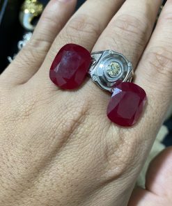 Ruby Huyết Bồ Câu Lên Nhẫn Nam Siêu Khủng Hợp Nhất Mệnh Hỏa Có Tại Mingems