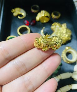 Tỳ Hưu Vàng 18k 750 Sỏ Chuỗi Hạt Trầm Hương Hoặc Chuỗi Hạt Phong Thủy