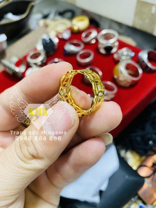 Nhẫn Kim Tiền 4 Phân Vàng 10k Đơn Giản Đẹp Phù Hợp Tay Nam Nữ Tại Mingems