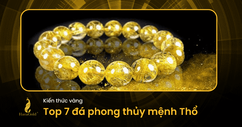 Đá phong thủy màu vàng nâu đất cho nữ mệnh Thổ