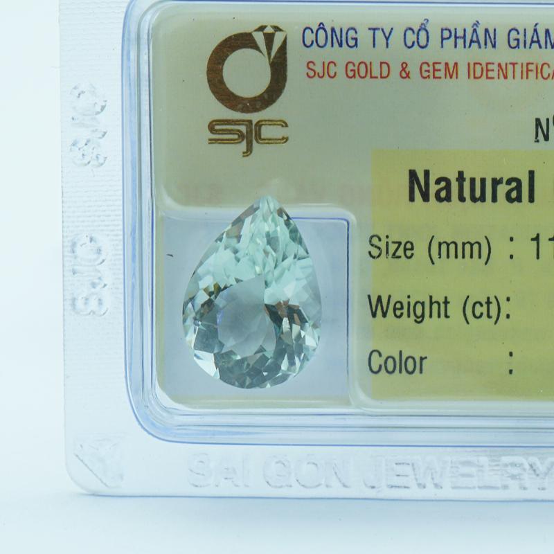 Mặt dây chuyền thạch anh xanh giọt nước mệnh Mộc